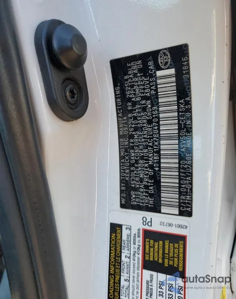 2014 Toyota Camry L from USA, damaged, VIN 4T1BF1FK7EU470169